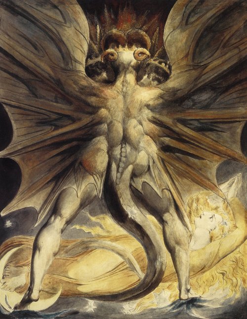  'The Great Red Dragon and the Woman Clothed in Sun', by William Blake